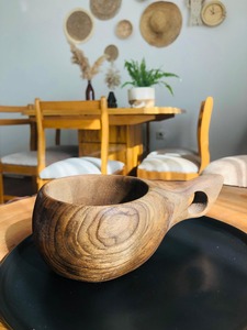 HASAN CRAFT Handcrafted Wooden <b>Mug</b> Luxury Design with Handle Eco-Friendly <b>Reusable</b> for Home & Outdoor Use - Product Image 5