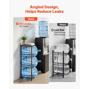 Support robuste à 4 niveaux pour 3 bouteilles d'eau, étagère de rangement pour bouteilles de 3 à 5 gallons, organisateur pour la cuisine - Product Image 4