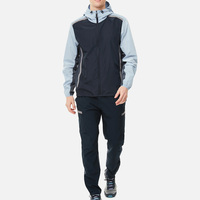 Softshell-jack voor heren, waterafstotend windjack met capuchon en zakken, elastische taille, normale pasvorm, geschikt voor alle seizoenen, outdoor-kleding