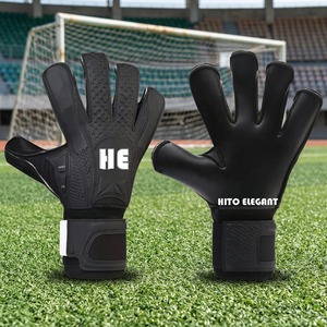 Protection des doigts Gants de gardien de but Meilleure qualité Latex Football & Training Gants de gardien de but avec impression personnalisée Logo Couleur noire - Product Image 4