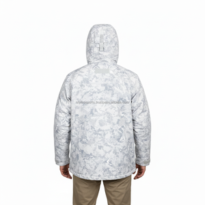 Custom OEM White Digital <b>Camo</b> Hunting <b>Jacket</b> Breathable Waterproof Shell Multi Pocket Tactical Field Coat for Winter Hunting - Product Image 3