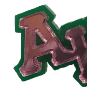 Pin de Solapa con Letra AKA, Esmaltado en Rosa y Verde, Insignia para Sombrero de Hermandad Griega y Mochila, Accesorio de Joyería de Moda - Product Image 2