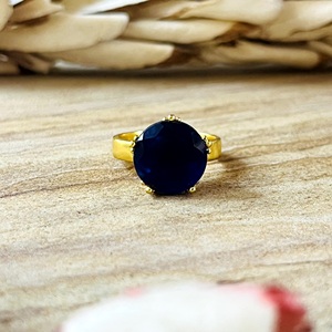 Hot Selling Boho <b>Statement</b> <b>Ring</b> Vintage Brass Jewelry Women 18k Gold Plated Minimalist Solitaire Engagement Wholesale/OEM/ODM - Product Image 1