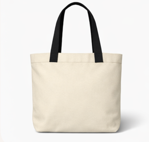 Custom Personalized Large Cotton Tote Bag Black White and Beige with Handle Letter Pattern <b>Beach</b> <b>Canvas</b> Tote Bag - Product Image 4