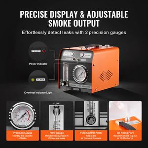 Tester di perdite per auto 12V con macchina del fumo, pompa ad aria e manometro - Product Image 5