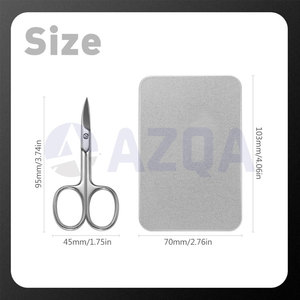 Ciseaux à ongles en acier inoxydable avec lames courbées de précision pour une manucure et une pédicure professionnelles - Product Image 2