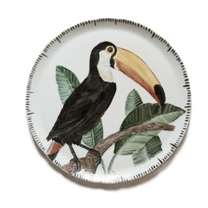 Bandeja de Hierro Esmaltada Hecha a Mano de Alta Calidad para Mesa de Comedor, con Ilustraciones Detalladas, Práctica para Servir, Patrón Personalizado - Product Image 2