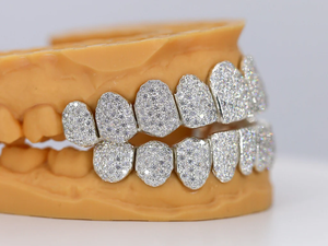 Embreld 10K oro sólido dientes parrilla diamante moissanite grillz Provence personalizado grillz fiesta regalo decoración estilo de moda - Product Image 2