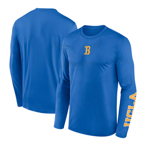 Custom <b>Men</b>’s Bruins <b>Men's</b> <b>Long</b> <b>Sleeve</b> <b>T</b> <b>Shirt</b> Blue Cotton Quick Dry Breathable Custom Logo Team Athletic <b>T</b> <b>Shirt</b> - Product Image 6