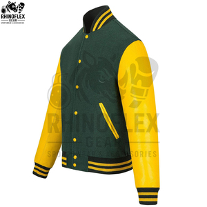 Plus Size Men's Leather Versity Jackets Wholesale Blank Varsity Jackets Custom Logo Plain Letterman Leather Varsity Jacket Men - Product Image 2