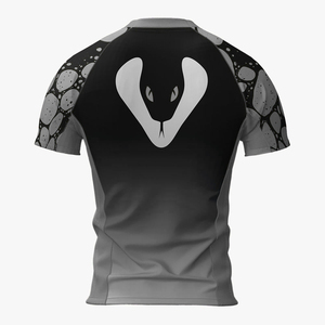 Camiseta de Compresión para Hombre con Estampado de Serpiente Venenosa, Manga Larga, Transpirable, de Secado Rápido, Ecológica, Color Negro y Gris, Sublimación - Product Image 4