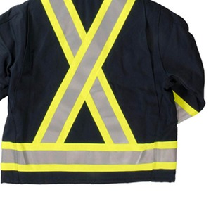 Winter Safety High Visibility Reflective Tape Level D Protection Welded Seams Workwear Construction <b>Worker</b> <b>Jacket</b> - Product Image 6