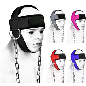 Harnais de tête unisexe portable en néoprène respirant antidérapant de qualité supérieure pour la musculation et le renforcement du cou - Product Image 1