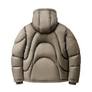 Breathable OEM Wholesale Custom Navy Blue Men's Lightweight Quilted Puffer <b>Jacket</b> Winter Windproof Quick Dry - Product Image 4