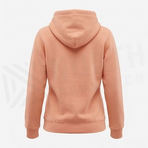 Sweat-shirt à capuche basique pour femme avec poche avant, respirant, style streetwear, la meilleure tenue personnalisable en couleur, vente en gros - Product Image 2