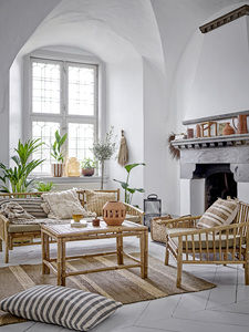 Wholesale Bamboo Lounge Chair with Armrest Cushioned Seat Indoor <b>Outdoor</b> Natural Furniture Made in Vietnam OEM ODM - Product Image 6