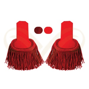 Épaulette en viscose des meilleurs fabricants Épaulette confortable pour une utilisation de cérémonie en plein air Couleur rouge - Product Image 1