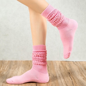 Chaussettes courtes pour femmes en mélange de coton respirant, couleur unie, tricotées, pour usage quotidien, saison automne, épaisseur standard - Product Image 6