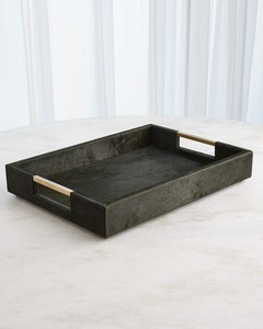 Bandeja para Servir Hielo de Metal Negro Premium, Moderna, Antiadherente, Ecológica, con Diseño Floral, Linea Exports Inc LE-F11139 - Product Image 3