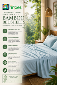 Blue Luxury <b>Bed</b> Mat 100% Bamboo Hypoallergenic Cooling Woven Solid Pattern 300tc Thread Count <b>Double</b> Extra Long Home Use - Product Image 2