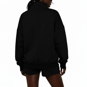 Women's 320 GSM <b>Hoodie</b> Shorts Set Custom Logo <b>Lightweight</b> Warm Two Piece Casual Tracksuit Set for Women - Product Image 3