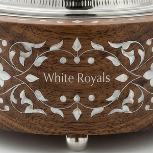 Imperial Mother of Pearl Inlaid Wooden Chafing Dish <b>Buffet</b> Set Luxury Thermal <b>Buffet</b> Server with Stainless Steel Finial Lid - Product Image 2