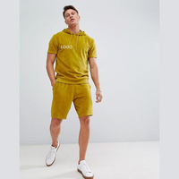 Conjunto de Sudadera con Capucha y Pantalones Cortos para Hombre, Ropa Deportiva Moderna 100% Algodón, Conjuntos de Sudadera con Capucha y Pantalones Cortos para Hombre