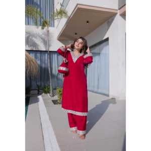 Party-Jumpsuit mit Samt-Zari-Spiegelarbeit und Batwa - Product Image 6