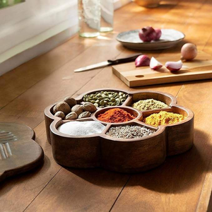 Luxurious Premium Quality <b>Wooden</b> expert quality wood Masala Storage <b>Box</b> Spices Storage <b>Box</b> Quality Handmade spice <b>box</b> - Product Image 1