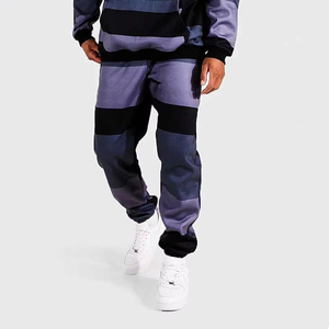 Conjunto de 2 piezas de chándal de invierno de algodón y forro polar con estampado floral personalizado para hombre, de alta calidad, ligero, holgado y cortavientos. - Product Image 3