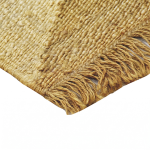 Tapis DECORDEC en laine beige naturelle, à motif floral, tissage plat, antidérapant, écologique, motif neutre, pour salon, hôtel - Product Image 6