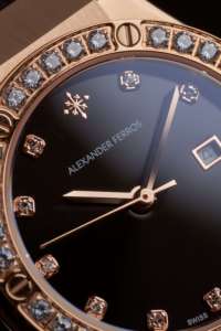 อเล็กซานเดอร์ เฟอร์รอส 2251R-01 นาฬิกาข้อมือสตรีระบบควอตซ์สแตนเลสสตีลนาฬิกาหน้าปัดคริสตัลแซฟไฟร์สายยางกันน้ำ 50 ม. - Product Image 5