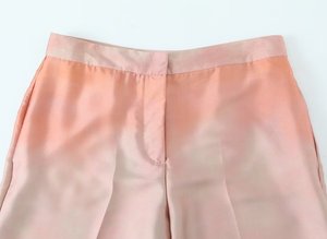 Pantalones Elegantes de Pierna Ancha con Degradado de Color, Satinados, Largos, Holgados, de Verano para Mujer, 100% Algodón, Transpirables y de Secado Rápido - Product Image 3