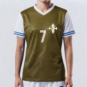 Camiseta de Fútbol Sublimada Personalizada para Mujer, Cuello en V, Manga Corta, Logotipo Blanco, 100% Poliéster, Corte Regular - Product Image 1