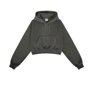 Personnalisation, logo personnalisé, crop top pour femmes, sweats à capuche de haute qualité en coton et polyester, sweats à capuche imprimés pour femmes, sweats à capuche zippés - Product Image 6