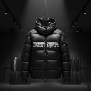 Veste d'hiver en duvet RexFit Sports avec logo personnalisé brodé pour hommes et femmes, fabrication OEM ODM directe d'usine - Product Image 4