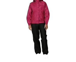 Women's Waterproof Rain Suit Set Full Sleeve Pink <b>Jacket</b> Black Pants All Seasons Outdoor Wear Premium quality - Product Image 2