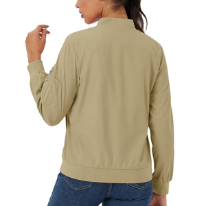 <b>Women's</b> Satin Bomber <b>Jacket</b> Dyed Woven Elegant Lightweight <b>Zip</b>-<b>Up</b> Windproof Breathable Winter Outerwear Casual Party Daily Use - Product Image 2