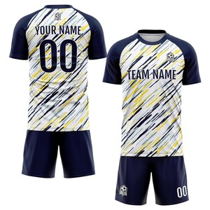 Conjunto de Camiseta de Fútbol Personalizada para Hombre, Rayas Negras, Rojas y Blancas, Sublimada, de Secado Rápido, Ajuste Atlético, Manga Corta, Uniformes de Fútbol para Equipo 10 - Product Image 6