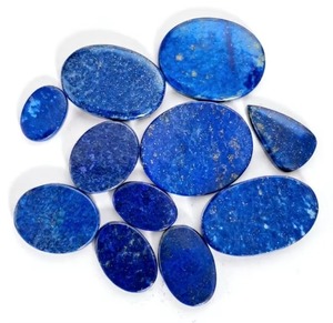 Lot de 100 grammes de cabochons en lapis-lazuli naturel, 9 à 11 pièces, pierres mélangées pour grossistes, détaillants, revendeurs, bijoutiers, fabricants - Product Image 1