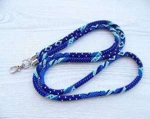 Collier porte-clés et porte-carte d'identité fait main, perles de qualité supérieure, style bohème, au meilleur prix - Product Image 2