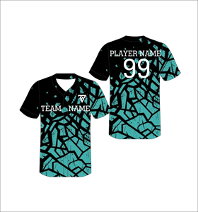 Camiseta de Béisbol Personalizada con Cuello en V, Manga Corta, Sublimada, de Poliéster, con Impresión del Nombre del Equipo, Transpirable, para Todas las Temporadas - Product Image 4