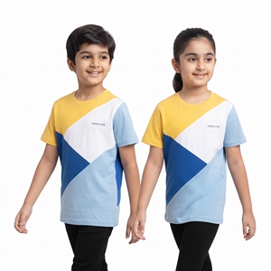 Camisetas de Cuello Redondo de Cuatro Colores para Niños Unisex, Camisetas de Manga Corta para Niños y Niñas, Ropa Personalizada - Product Image 3