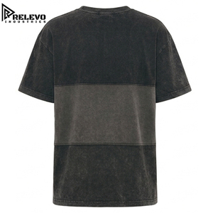 เสื้อยืดแขนยาวทรงโอเวอร์ไซส์สามชิ้นต่อชุด สีดำวินเทจ ล้างสีแบบ Mineral Wash ผ้าหนา 100% คอตตอน สไตล์สตรีทแวร์ ป้องกันขนร่วง - Product Image 2