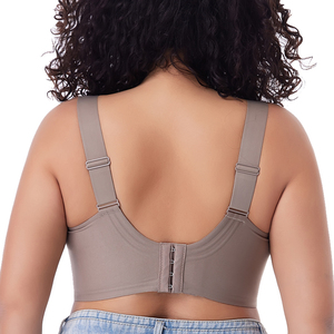 Sujetador deportivo sin costuras con cuello en V para mujer, soporte medio, color sólido, tirantes ajustables, top de yoga y fitness, ropa deportiva elástica - Product Image 6