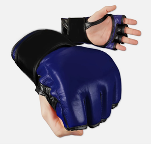 Guantes de Boxeo MMA de Cuero con Logotipo Personalizado Profesional, Medios Dedos, Transpirables, Ligeros, Cierre de Gancho y Bucle, Unisex para Exteriores - Product Image 4