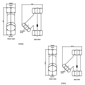 AXIS Y <b>Type</b> Flanged Strainer Valve Water Steam Chemical Process Lines PTFE/Neoprene Seals 30kg/cm Pressure Mesh 1 Year - Product Image 3