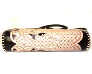Sac à bandoulière en cuir fabriqué à la main pour femmes avec une belle doublure en coton au design floral style bandoulière pour les fêtes - Product Image 4