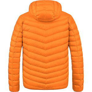 Veste matelassée à capuche orange pour homme, fermeture éclair, coupe-vent, manteau d'hiver décontracté, rembourrage en duvet, longueur normale - Product Image 5
