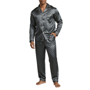Conjunto de Pijama de Seda Personalizado de Primera Calidad 2026 con Logotipo, Ropa de Dormir y de Estar para Hombre, Suave y Elegante - Product Image 1